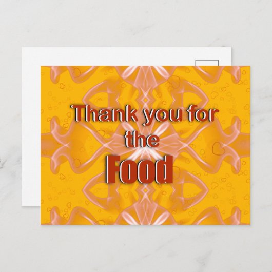 Carte Postale Merci pour la nourriture (Devant / Derrière)