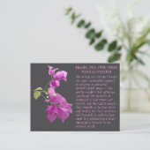 CARTE POSTALE MERCI POUR LA PARTICIPATION À UN ÉVÉNEMENT NATURE (Debout devant)