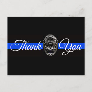 CARTE POSTALE MERCI POUR LA POLICE