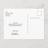 Carte Postale Merci pour l'anniversaire de milestone bleu marine (Dos)