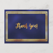 Carte Postale Merci pour l'anniversaire de milestone bleu marine (Devant)