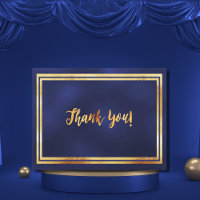 Merci pour l'anniversaire marquant bleu marine or