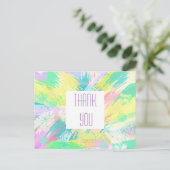 Carte Postale Merci pour l'art abstrait pastel pâle (Debout devant)