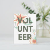 Carte Postale merci pour le bénévolat (Debout devant)