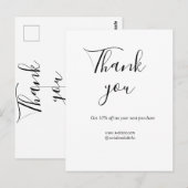 Carte Postale Merci pour le code de réduction de commande site s (Devant / Derrière)