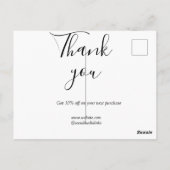 Carte Postale Merci pour le code de réduction de commande site s (Dos)