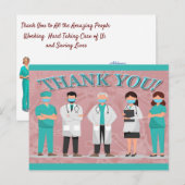 Carte postale Merci pour le personnel hospitalier (Devant / Derrière)