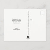 Carte Postale Merci pour le premier anniversaire de bébé garçon  (Dos)