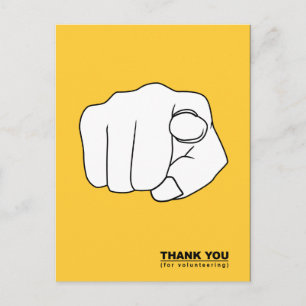 Carte Postale merci pour le volontariat d'illustration manuelle