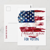 Carte Postale Merci pour le vote politique  (Devant / Derrière)