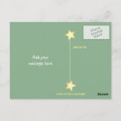 Carte Postale Merci pour les cadeaux de Noël pingouin de nom de (Dos)