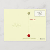 Carte Postale Merci pour les cadeaux de Noël vert avec photo (Dos)