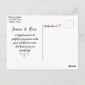 Carte postale Merci Pour les clients Mariages (Dos)