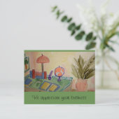 Carte Postale Merci pour les entreprises (Debout devant)