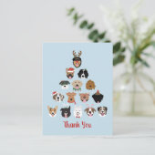 Carte Postale Merci pour les joyeuses fêtes de Pawlidays Chien S (Debout devant)