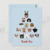 Carte Postale Merci pour les joyeuses fêtes de Pawlidays Chien S (Devant / Derrière)