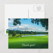 Carte Postale Merci pour l'été au terrain de golf (Devant / Derrière)