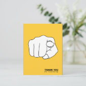 Carte Postale merci pour l'illustration manuelle du bénévolat (Debout devant)