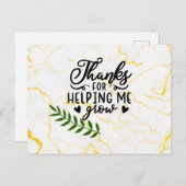 Carte Postale Merci pour m'aider à grandir (Devant / Derrière)