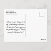 Carte Postale Merci pour mes 30 ans Pailleté Or Métallisé (Dos)