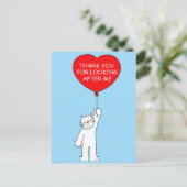 Carte Postale Merci pour s'occuper du chat (Debout devant)