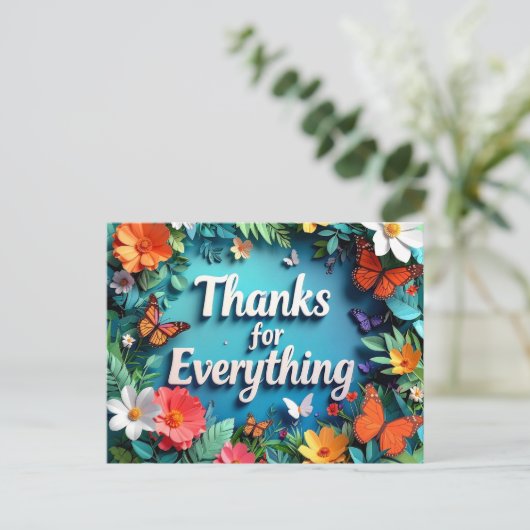 Carte Postale Merci pour Tout (Debout devant)