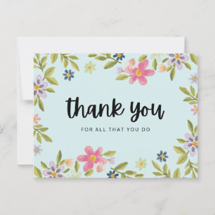 Carte Postale Merci pour tout ce que vous faites
