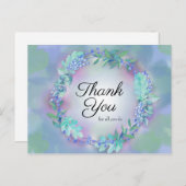 Carte Postale Merci Pour Tout Ce Que Vous Faites Blue Purple Flo (Devant / Derrière)
