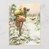 Carte Postale Merci pour un Noël vintage (Devant)