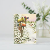 Carte Postale Merci pour un Noël vintage (Debout devant)