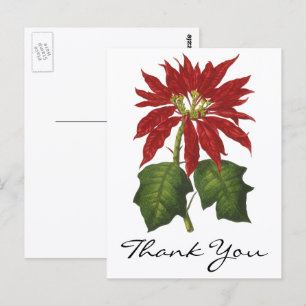 Carte Postale Merci pour un Noël vintage