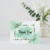 Carte Postale Merci pour votre achat Green Botanical Waterc (Debout devant)