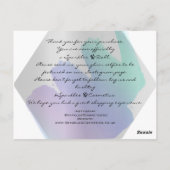 Carte Postale Merci Pour Votre Achat Logo Gris Bleu (Dos)