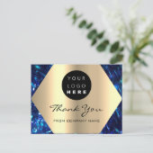 Carte Postale Merci Pour Votre Achat Marine Gold Logo (Debout devant)