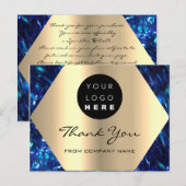Carte Postale Merci Pour Votre Achat Marine Gold Logo (Devant / Derrière)