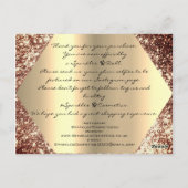 Carte Postale Merci pour votre achat rose Gold (Dos)