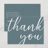 Carte Postale Merci pour votre anniversaire gris moderne script (Devant / Derrière)