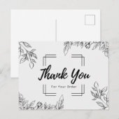 Carte Postale Merci pour votre commande (Devant / Derrière)