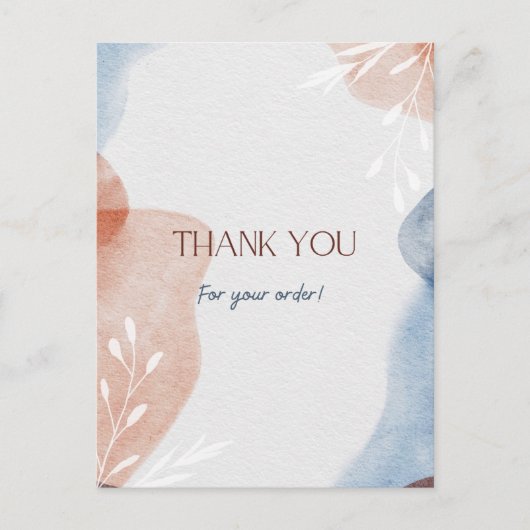 Carte Postale Merci pour votre commande (Devant)