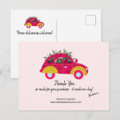 Carte Postale Merci pour votre commande amusant Floral Rose (Devant / Derrière)