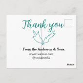 Carte Postale Merci pour votre commande nom de la société du sit (Dos)