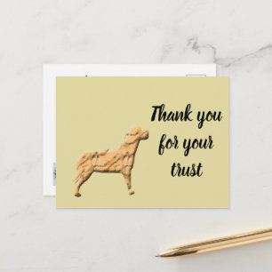 Carte Postale Merci Pour Votre Confiance Entreprise Chien Animal