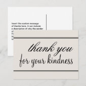 Carte postale "merci pour votre gentillesse" éléga (Devant / Derrière)