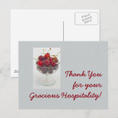 Carte Postale Merci pour votre Gracious Hospitality ! (Devant / Derrière)
