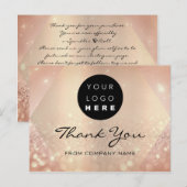 Carte Postale Merci Pour Votre Logo De Parties scintillant De Ro (Devant / Derrière)