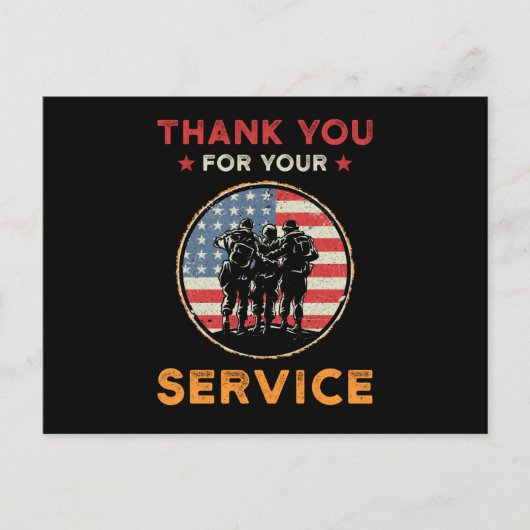 Carte Postale Merci pour votre service (Devant)