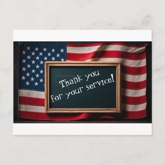 Carte Postale Merci pour votre service ! (Devant)