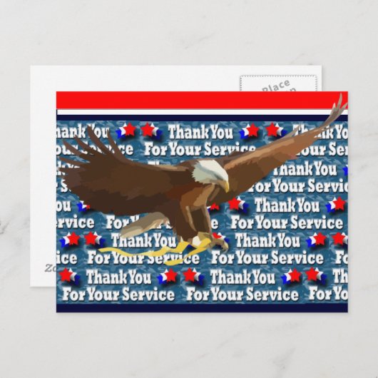 Carte Postale Merci pour votre service (Devant / Derrière)