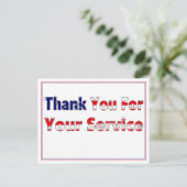 Carte Postale Merci Pour Votre Service (Debout devant)