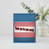 Carte Postale Merci pour votre service (Debout devant)